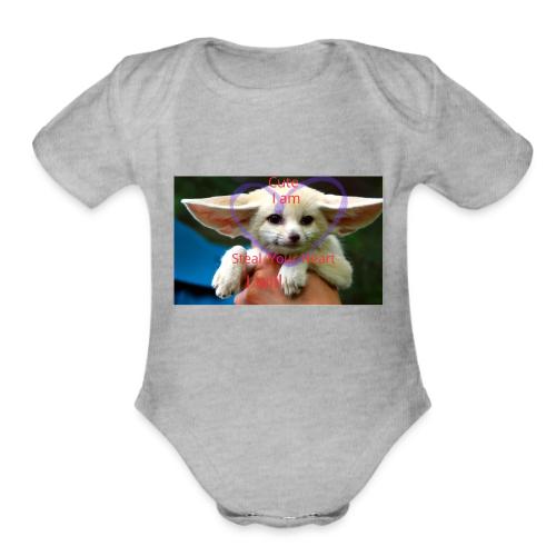 baby fox - Organic Short Sleeve Baby Bodysuit