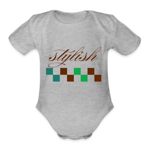 Spring & Summer Stylish Designs - Organic Short Sleeve Baby Bodysuit