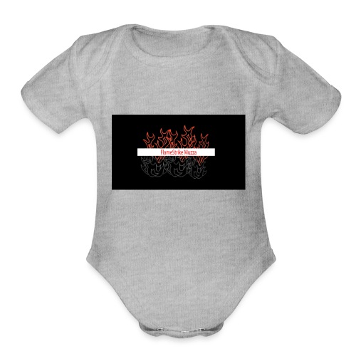 FLAMESTRIKEMuzzaSpring2016 logo - Organic Short Sleeve Baby Bodysuit