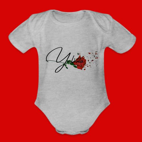 Yelena Logo 1 - Organic Short Sleeve Baby Bodysuit