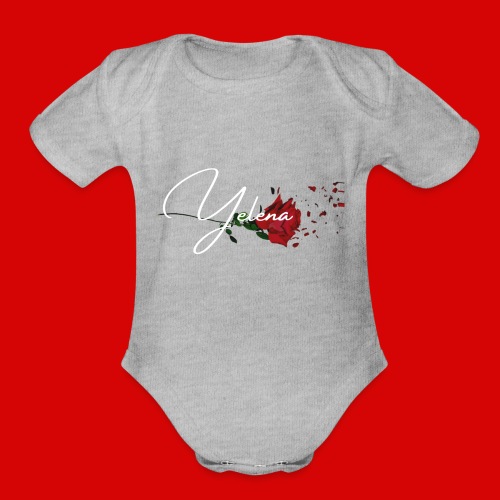 Yelena Logo 2 - Organic Short Sleeve Baby Bodysuit