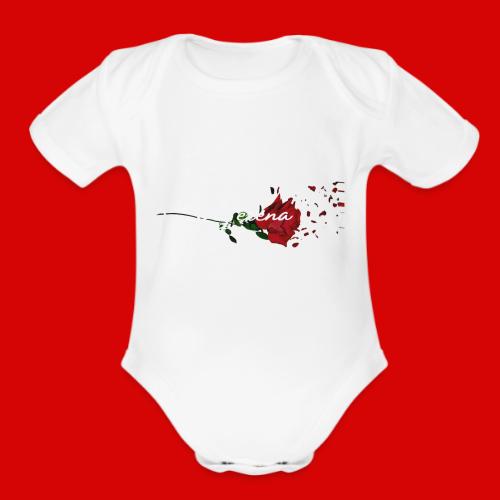 Yelena Logo 2 - Organic Short Sleeve Baby Bodysuit