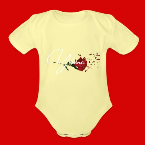 Yelena Logo 2 - Organic Short Sleeve Baby Bodysuit
