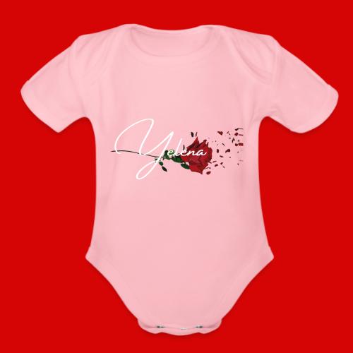 Yelena Logo 2 - Organic Short Sleeve Baby Bodysuit