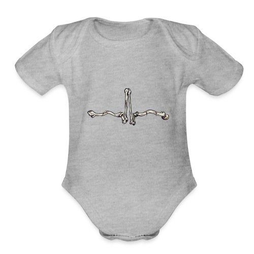 ECG bones - Organic Short Sleeve Baby Bodysuit