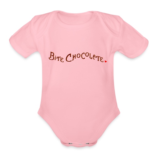 Bite Chocolate - Organic Short Sleeve Baby Bodysuit