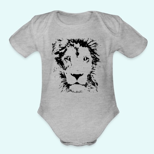 Lion - Organic Short Sleeve Baby Bodysuit