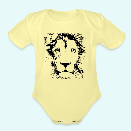 Lion - Organic Short Sleeve Baby Bodysuit