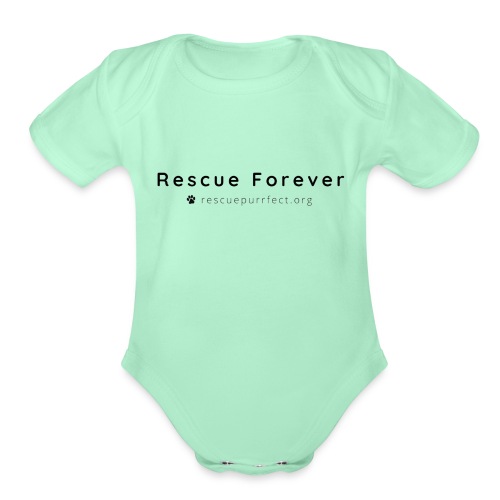 Rescue Purrfect Basic Logo - Organic Short Sleeve Baby Bodysuit