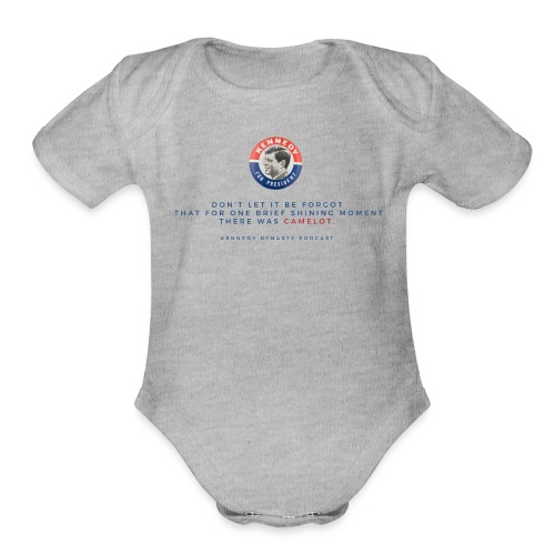 Camelot with JFK Button - Organic Short Sleeve Baby Bodysuit