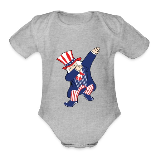 Dab Uncle Sam - Organic Short Sleeve Baby Bodysuit