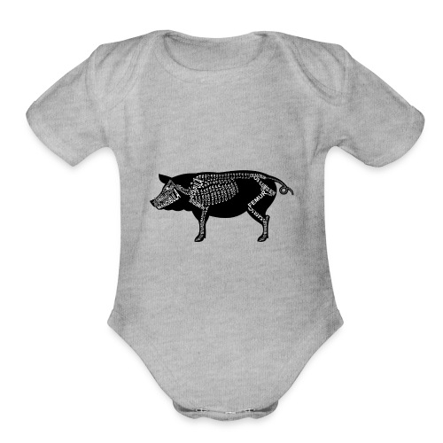 Skeleton Pig - Organic Short Sleeve Baby Bodysuit