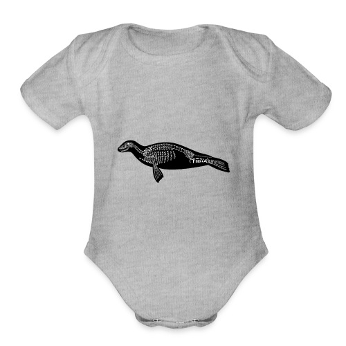 Skeleton Seal - Organic Short Sleeve Baby Bodysuit