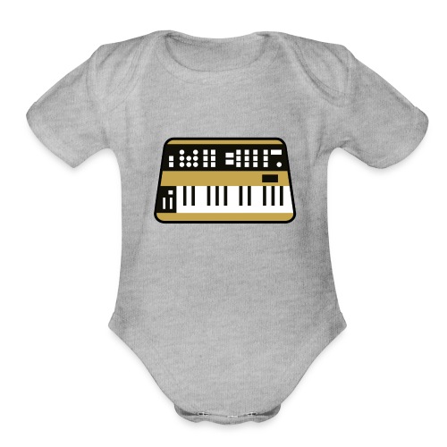 Synthesizer Keyboard - Organic Short Sleeve Baby Bodysuit