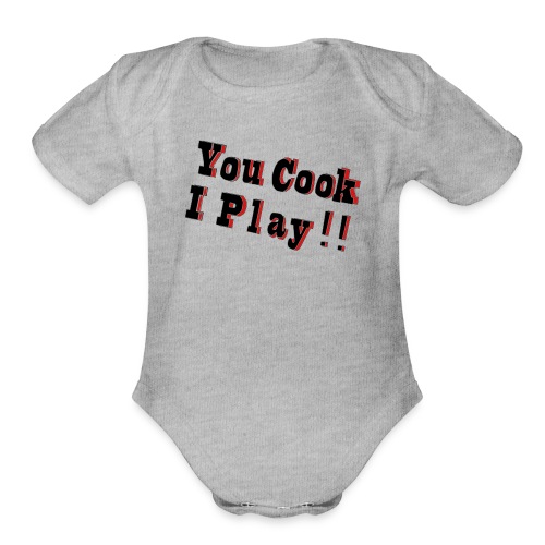 2D You Cook I Play - Organic Short Sleeve Baby Bodysuit
