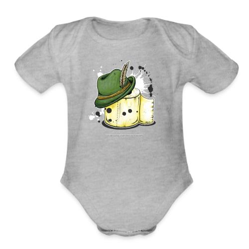 The hunter & the toilet paper - Organic Short Sleeve Baby Bodysuit