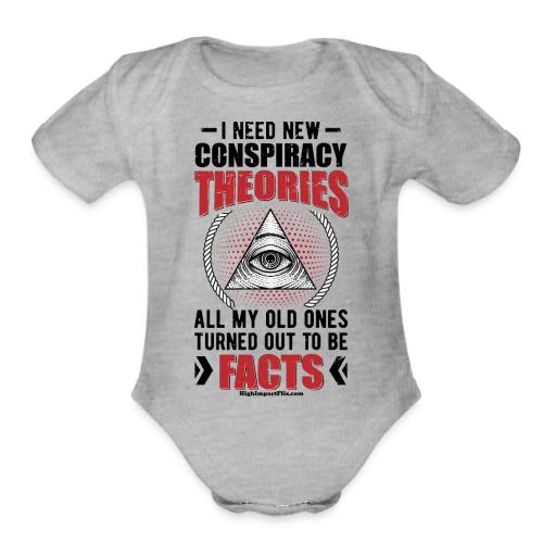 Conspiracy Triangle for Light Colors - Organic Short Sleeve Baby Bodysuit