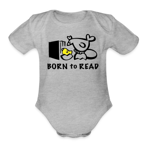Born to Read Chick - Organic Short Sleeve Baby Bodysuit