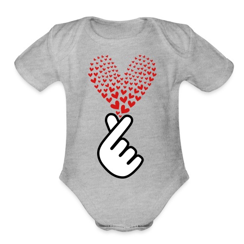 Finger_Hearts - Organic Short Sleeve Baby Bodysuit