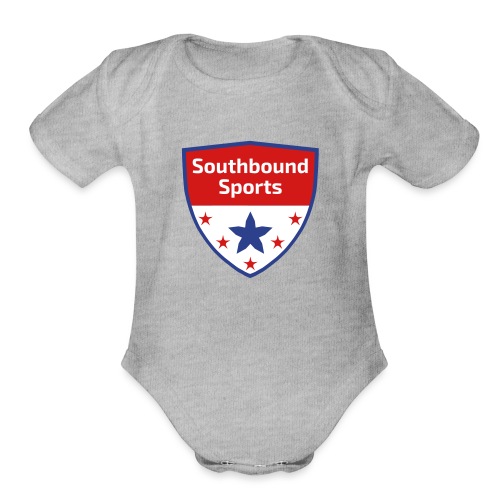 Southbound Sports Crest Logo - Organic Short Sleeve Baby Bodysuit