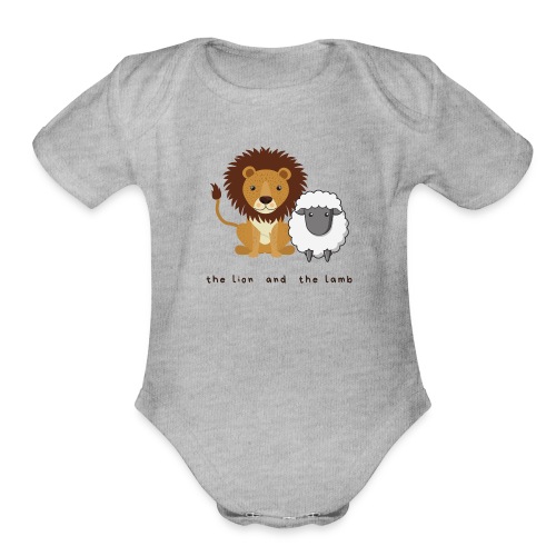 The Lion and the Lamb Shirt - Organic Short Sleeve Baby Bodysuit