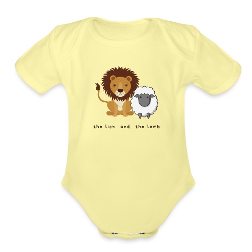 The Lion and the Lamb Shirt - Organic Short Sleeve Baby Bodysuit