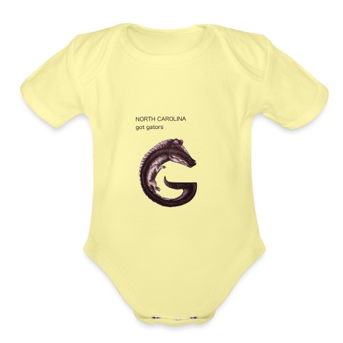 North Carolina gator - Organic Short Sleeve Baby Bodysuit