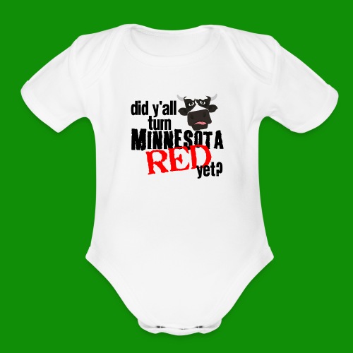 Turn Minnesota Red - Organic Short Sleeve Baby Bodysuit
