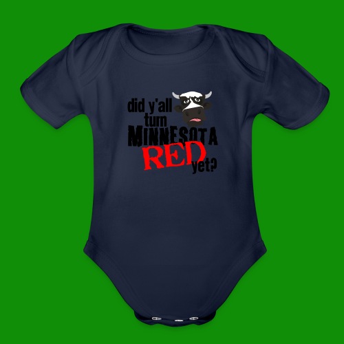 Turn Minnesota Red - Organic Short Sleeve Baby Bodysuit