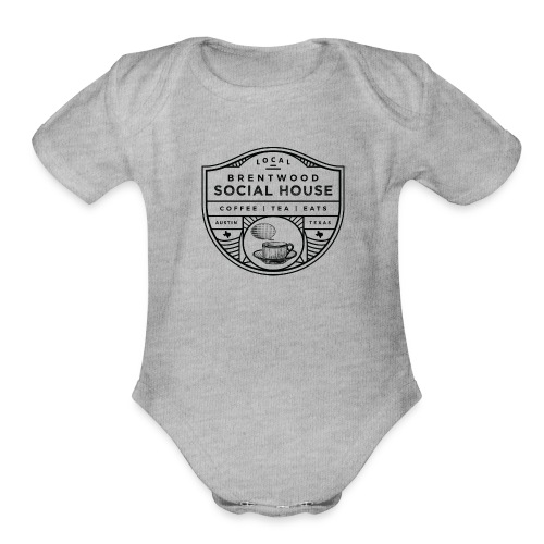 Brentwood Social House Badge - Organic Short Sleeve Baby Bodysuit