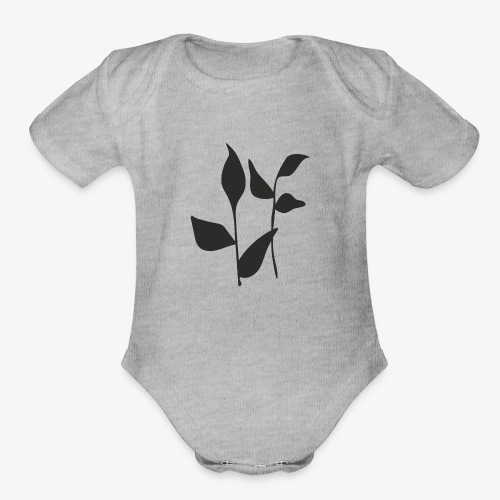 Botanical Art - Organic Short Sleeve Baby Bodysuit