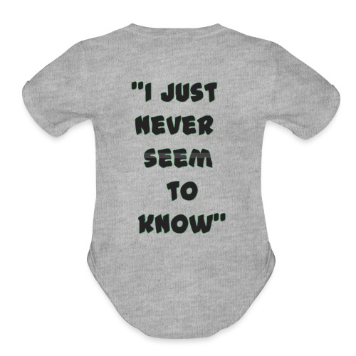 know png - Organic Short Sleeve Baby Bodysuit