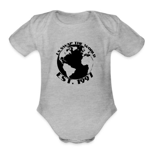 LS SWAP THE WORLD Est. 1997 - Organic Short Sleeve Baby Bodysuit