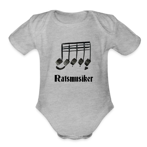 Ratsmusiker Music Notes - Organic Short Sleeve Baby Bodysuit