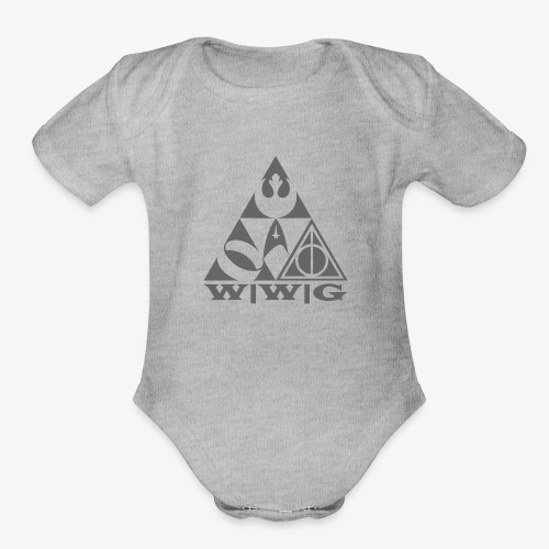 Gray logo - Organic Short Sleeve Baby Bodysuit