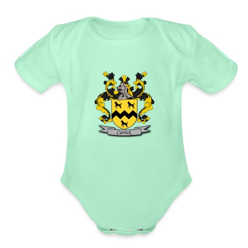 Carrick Family Crest - Organic Short Sleeve Baby Bodysuit