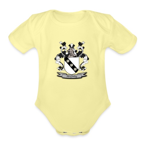 McGinley Family Crest - Organic Short Sleeve Baby Bodysuit