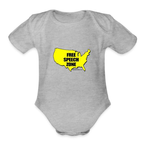 Free Speech Zone USA - Organic Short Sleeve Baby Bodysuit