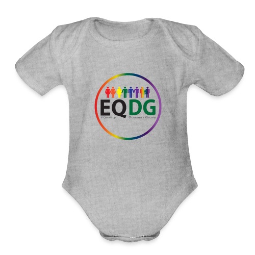 EQDG circle logo - Organic Short Sleeve Baby Bodysuit