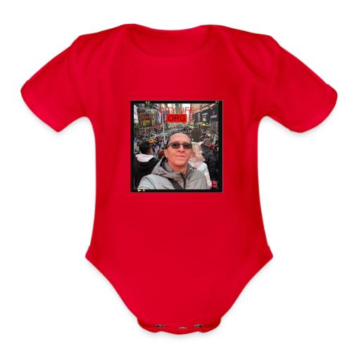City Life Org Manhattan ft Jean - Organic Short Sleeve Baby Bodysuit