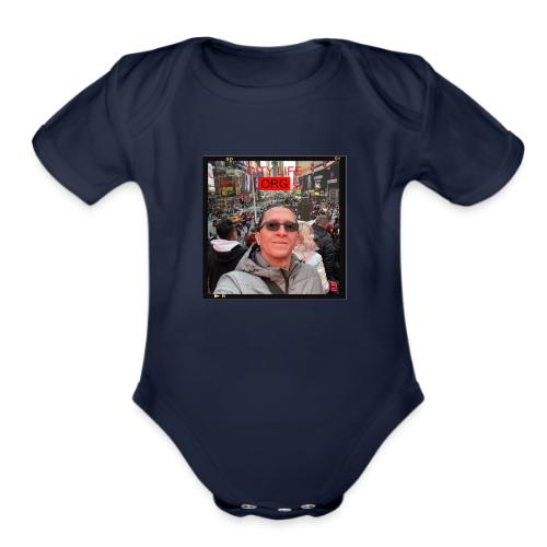 City Life Org Manhattan ft Jean - Organic Short Sleeve Baby Bodysuit