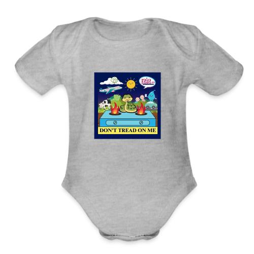 Freedom Square Design - Organic Short Sleeve Baby Bodysuit