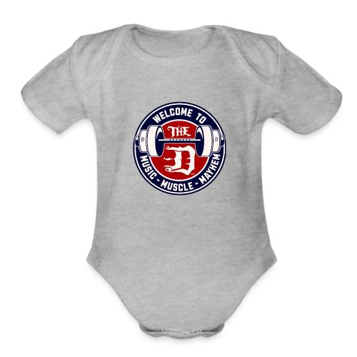 Welcome to the D® Muscle Badge 1 - Organic Short Sleeve Baby Bodysuit