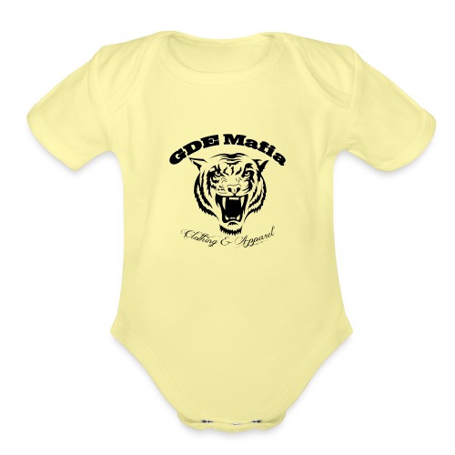 Bengal Tiger ALL Black - GDE Mafia - Organic Short Sleeve Baby Bodysuit