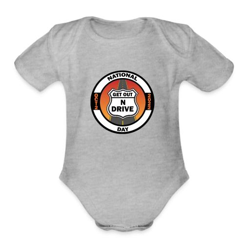National Get Out N Drive Day Official Event Merch - Organic Short Sleeve Baby Bodysuit
