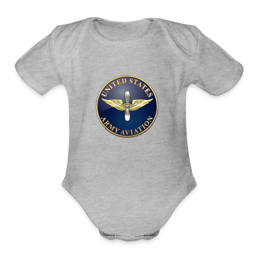 Aviation Branch Plaque - Organic Short Sleeve Baby Bodysuit