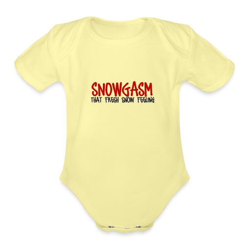 Snowgasm - Organic Short Sleeve Baby Bodysuit