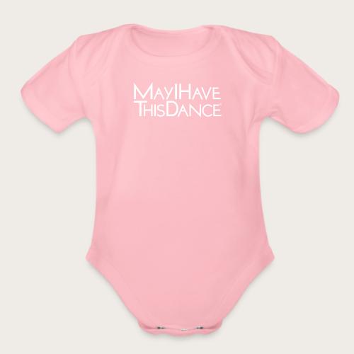 MAYI white logo - Organic Short Sleeve Baby Bodysuit