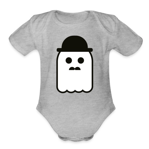 oh no! A ghost! - Organic Short Sleeve Baby Bodysuit