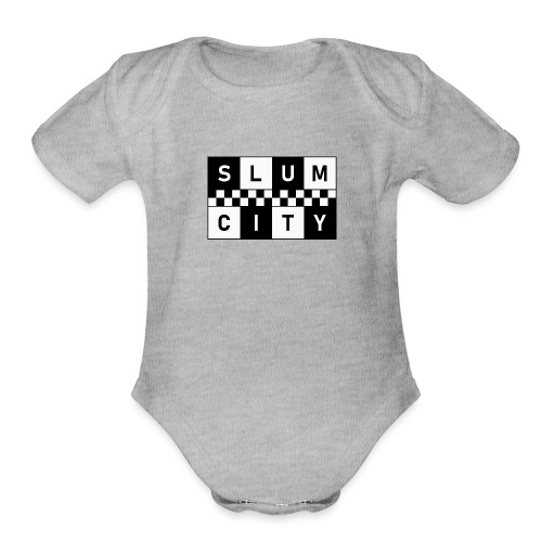 Slum City Logo - Organic Short Sleeve Baby Bodysuit